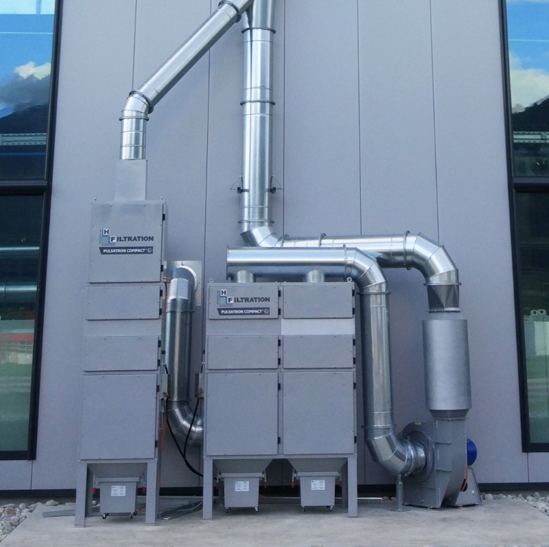 dedusting cartridge filter pulsatron compact hf group