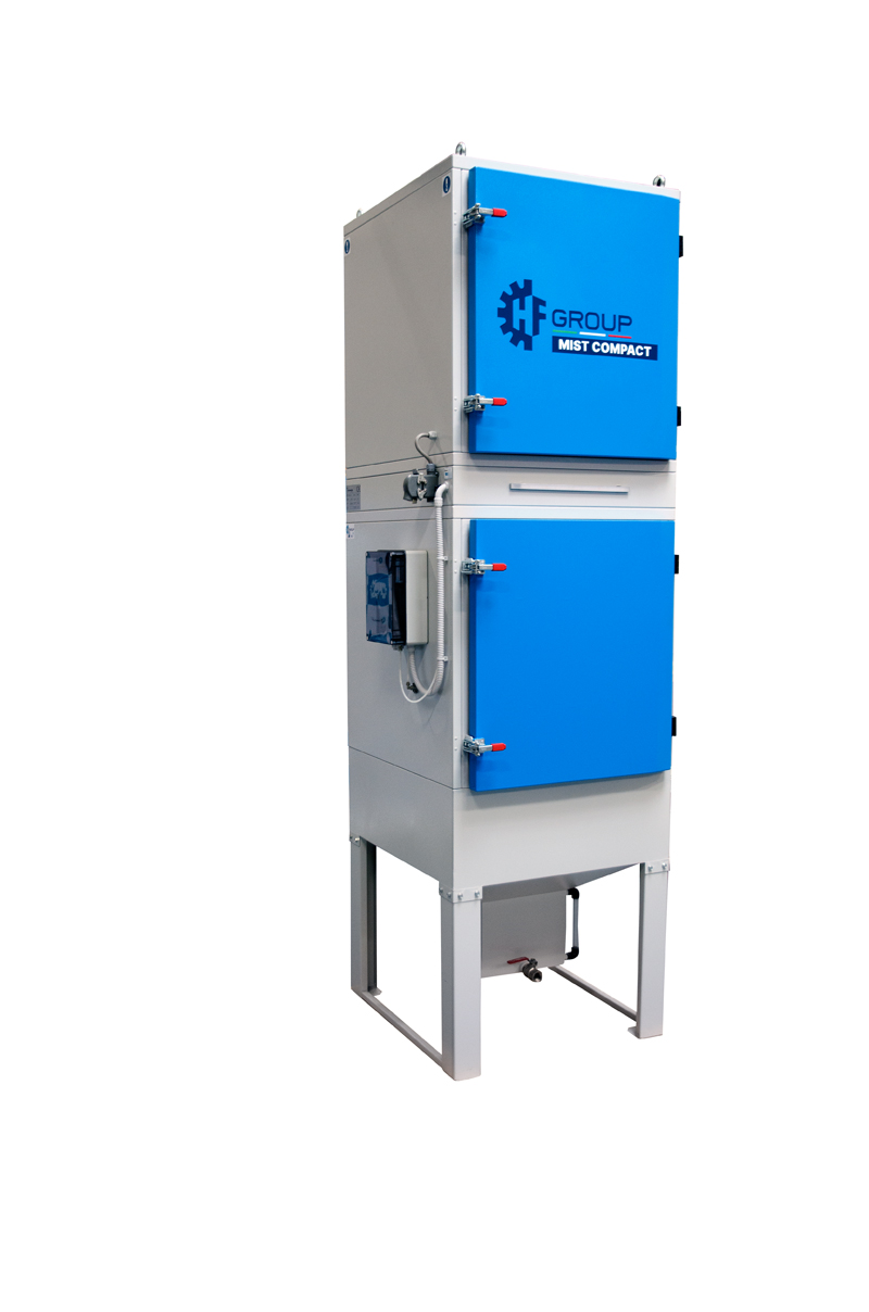mist compact static filter for oil mists extraction hf group