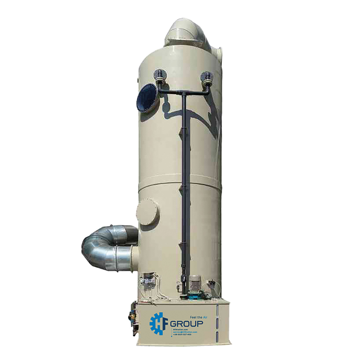 Scrubber washing towers are used to clean industrial air by removing polluting gases, vapors, and VOCs, ensuring cleaner emissions and safer workplaces. scrubber washing tower vocs redcution and abatement hf group